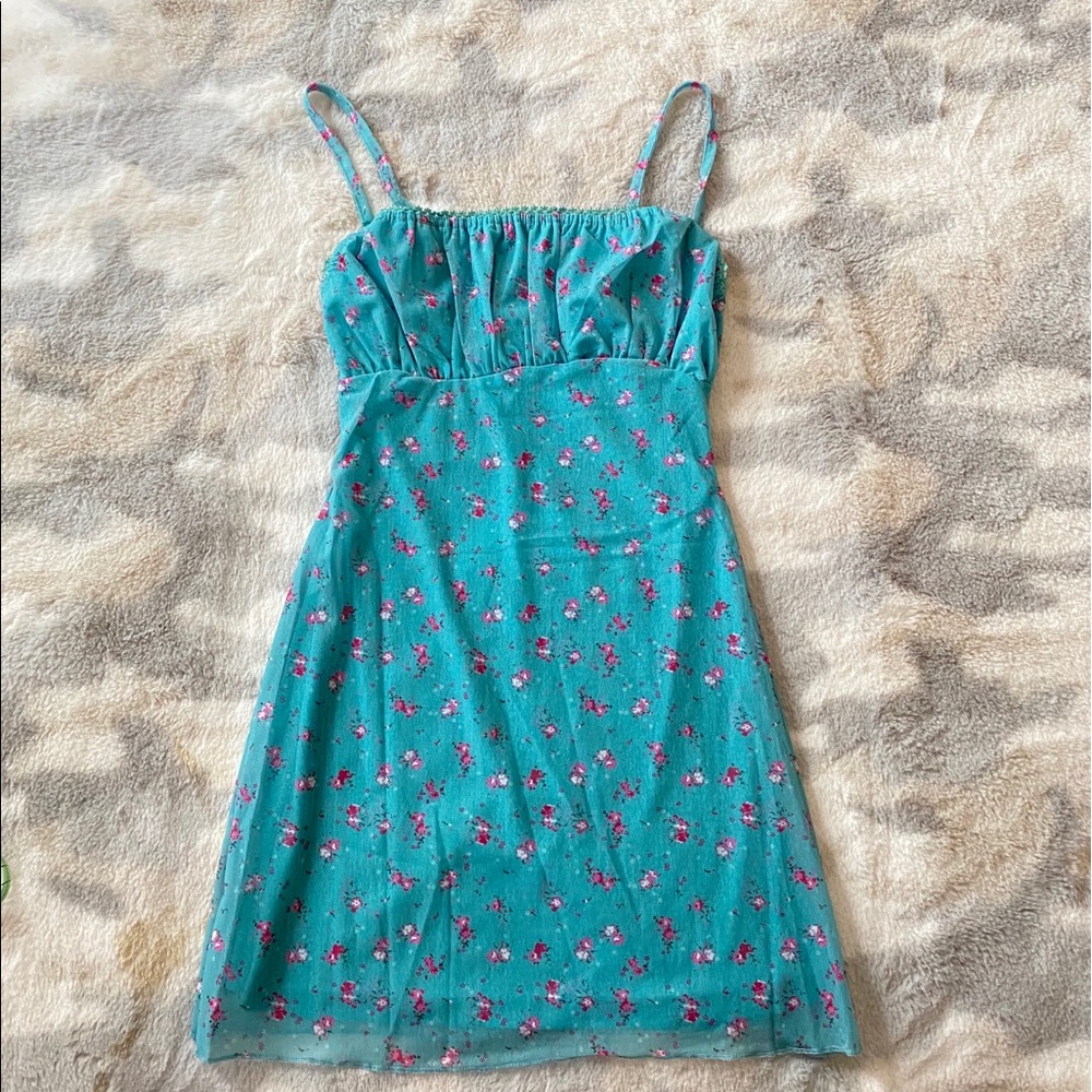 Princess Polly cute blue floral minidress- size 0